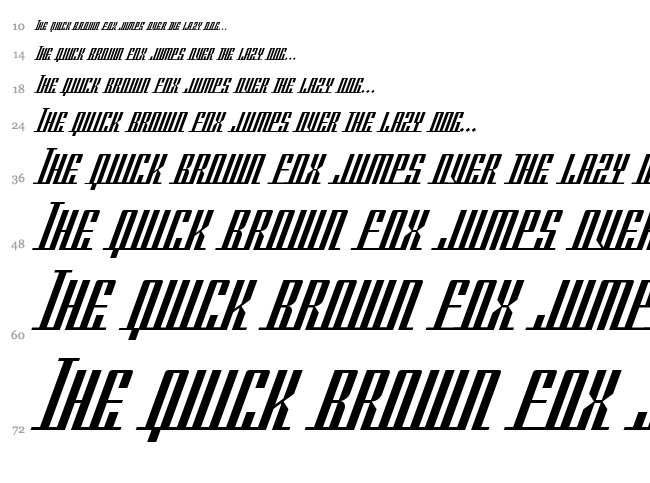 SF Americana Dreams font waterfall